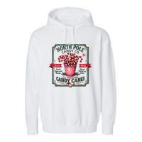 Old Fashioned North Pole Candy Cane Company Elf Christmas Garment-Dyed Fleece Hoodie