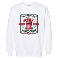 Old Fashioned North Pole Candy Cane Company Elf Christmas Garment-Dyed Sweatshirt