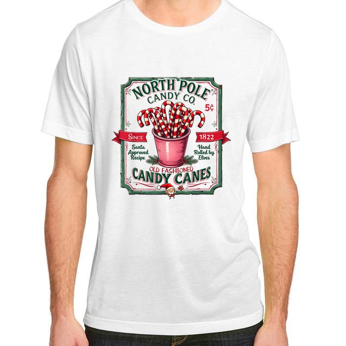 Old Fashioned North Pole Candy Cane Company Elf Christmas Adult ChromaSoft Performance T-Shirt