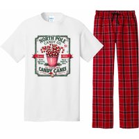 Old Fashioned North Pole Candy Cane Company Elf Christmas Pajama Set