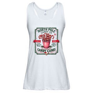 Old Fashioned North Pole Candy Cane Company Elf Christmas Ladies Essential Flowy Tank