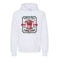 Old Fashioned North Pole Candy Cane Company Elf Christmas Premium Hoodie