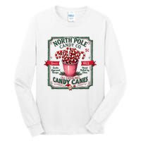 Old Fashioned North Pole Candy Cane Company Elf Christmas Tall Long Sleeve T-Shirt