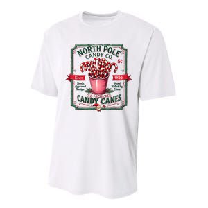 Old Fashioned North Pole Candy Cane Company Elf Christmas Performance Sprint T-Shirt