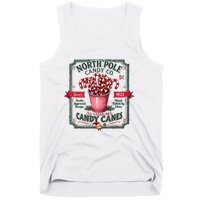 Old Fashioned North Pole Candy Cane Company Elf Christmas Tank Top