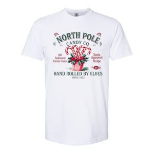 Old Fashioned North Pole Elf Christmas Candy Cane Company Softstyle CVC T-Shirt