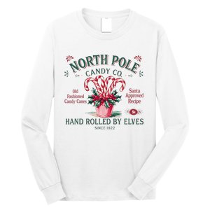 Old Fashioned North Pole Elf Christmas Candy Cane Company Long Sleeve Shirt