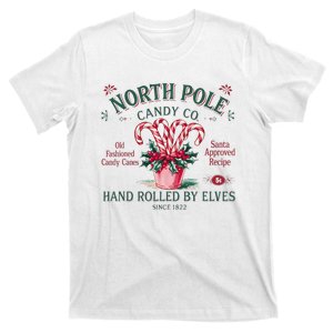 Old Fashioned North Pole Elf Christmas Candy Cane Company T-Shirt