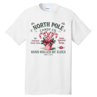 Old Fashioned North Pole Elf Christmas Candy Cane Company Tall T-Shirt