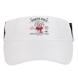 Old Fashioned North Pole Elf Christmas Candy Cane Company Adult Drive Performance Visor