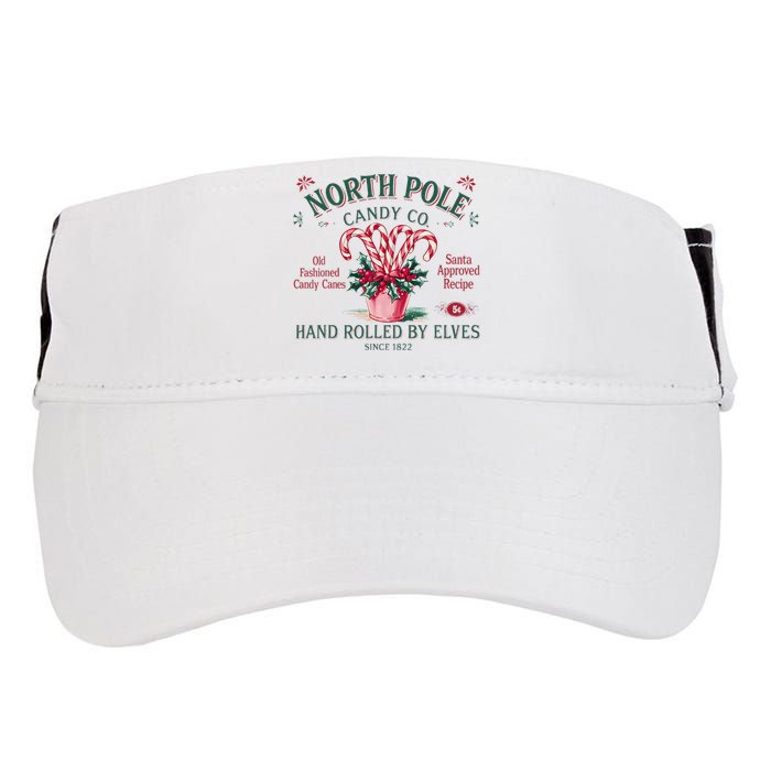 Old Fashioned North Pole Elf Christmas Candy Cane Company Adult Drive Performance Visor