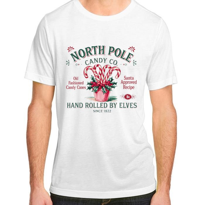 Old Fashioned North Pole Elf Christmas Candy Cane Company Adult ChromaSoft Performance T-Shirt