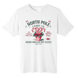 Old Fashioned North Pole Elf Christmas Candy Cane Company Tall Fusion ChromaSoft Performance T-Shirt