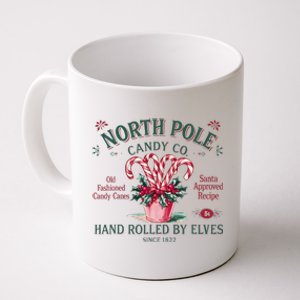 Old Fashioned North Pole Elf Christmas Candy Cane Company Coffee Mug