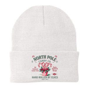 Old Fashioned North Pole Elf Christmas Candy Cane Company Knit Cap Winter Beanie