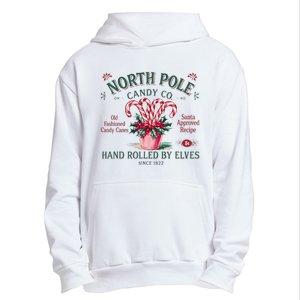 Old Fashioned North Pole Elf Christmas Candy Cane Company Urban Pullover Hoodie