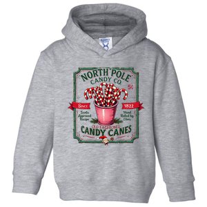 Old Fashioned North Pole Candy Cane Company Elf Christmas Toddler Hoodie