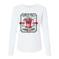 Old Fashioned North Pole Candy Cane Company Elf Christmas Womens Cotton Relaxed Long Sleeve T-Shirt