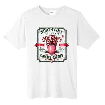 Old Fashioned North Pole Candy Cane Company Elf Christmas Tall Fusion ChromaSoft Performance T-Shirt