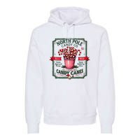 Old Fashioned North Pole Candy Cane Company Elf Christmas Premium Hoodie