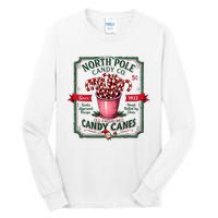 Old Fashioned North Pole Candy Cane Company Elf Christmas Tall Long Sleeve T-Shirt