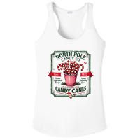 Old Fashioned North Pole Candy Cane Company Elf Christmas Ladies PosiCharge Competitor Racerback Tank