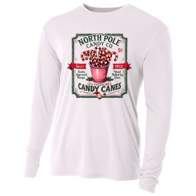 Old Fashioned North Pole Candy Cane Company Elf Christmas Cooling Performance Long Sleeve Crew