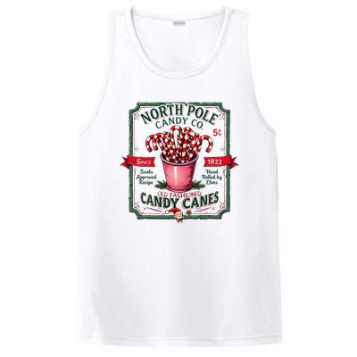 Old Fashioned North Pole Candy Cane Company Elf Christmas PosiCharge Competitor Tank