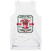 Old Fashioned North Pole Candy Cane Company Elf Christmas Tank Top