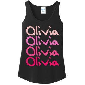 Olivia First Name D Boy Girl Baby Birth Day Ladies Essential Tank