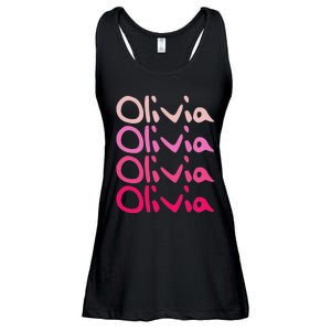 Olivia First Name D Boy Girl Baby Birth Day Ladies Essential Flowy Tank