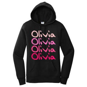 Olivia First Name D Boy Girl Baby Birth Day Women's Pullover Hoodie