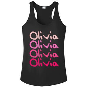 Olivia First Name D Boy Girl Baby Birth Day Ladies PosiCharge Competitor Racerback Tank