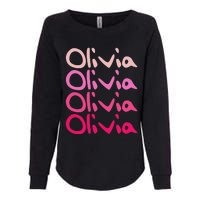 Olivia First Name D Boy Girl Baby Birth Day Womens California Wash Sweatshirt