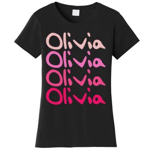 Olivia First Name D Boy Girl Baby Birth Day Women's T-Shirt