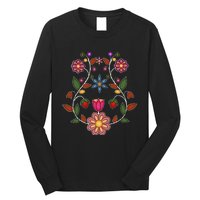 Ojibwe Floral Native Wild Flowers Indigenous Cute Botanical Long Sleeve Shirt