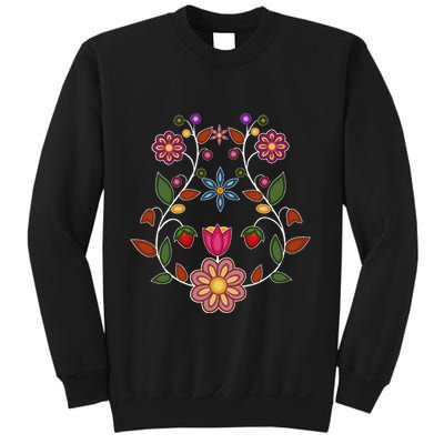 Ojibwe Floral Native Wild Flowers Indigenous Cute Botanical Sweatshirt