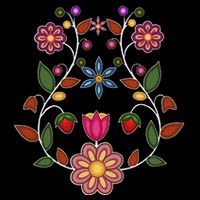 Ojibwe Floral Native Wild Flowers Indigenous Cute Botanical T-Shirt