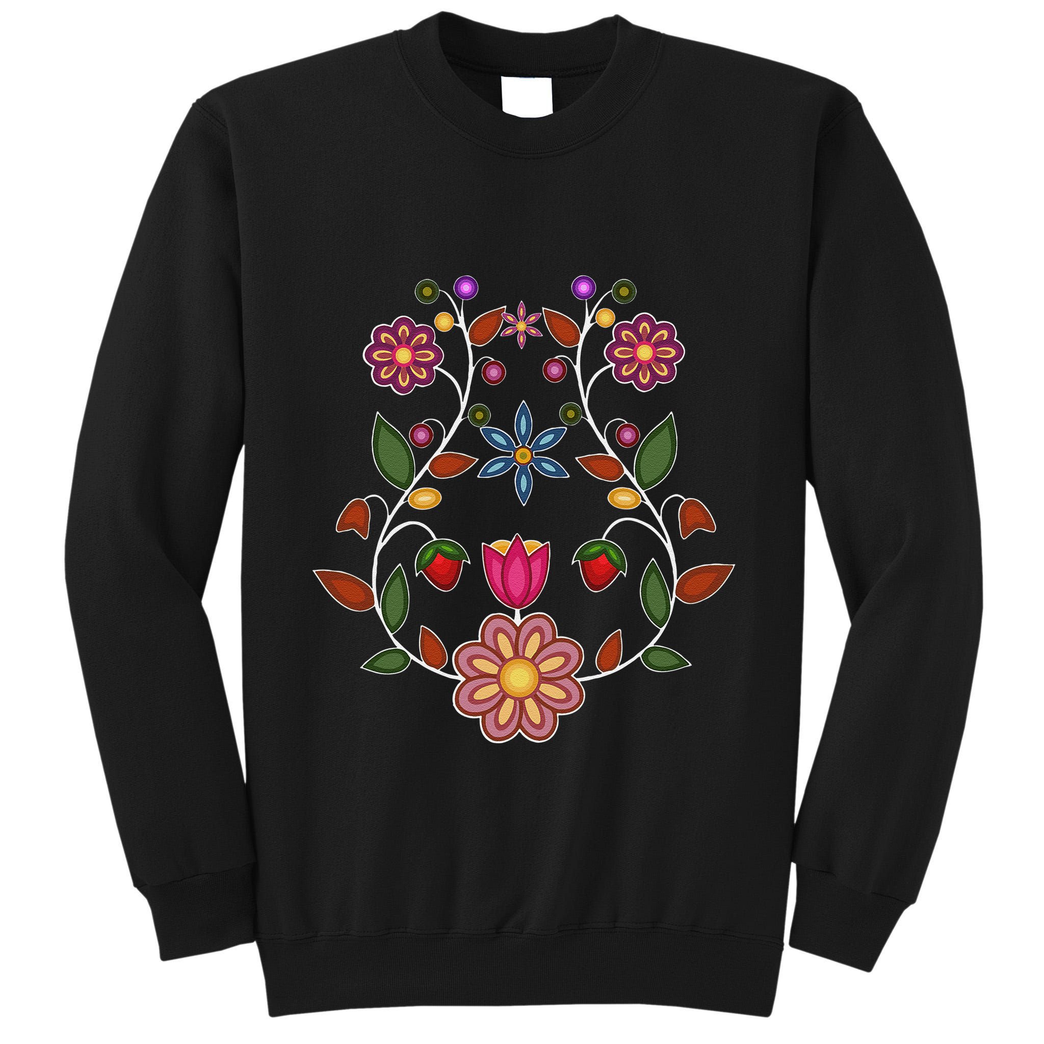 Ojibwe Floral Native Wild Flowers Indigenous Cute Botanical Tall Sweatshirt