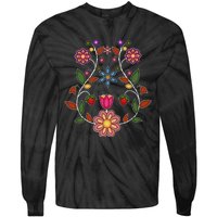 Ojibwe Floral Native Wild Flowers Indigenous Cute Botanical Tie-Dye Long Sleeve Shirt