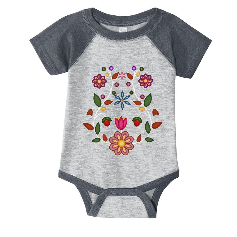 Ojibwe Floral Native Wild Flowers Indigenous Cute Botanical Infant Baby Jersey Bodysuit