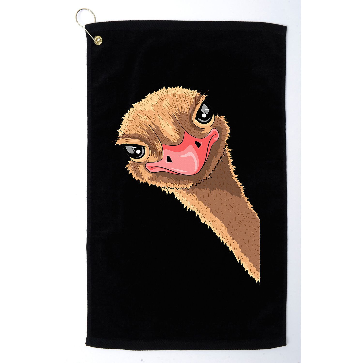 Ostrich face ostrich costume Golf Towel