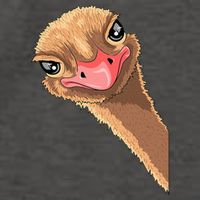 Ostrich face ostrich costume Vector Backpack
