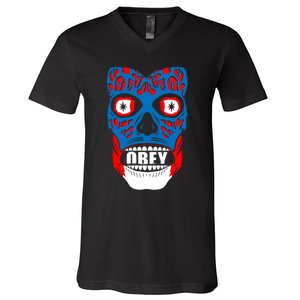 OBEY FACE V-Neck T-Shirt