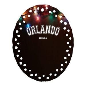 Orlando Florida Ceramic Oval Ornament