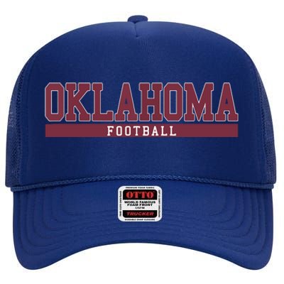 Oklahoma Football High Crown Mesh Back Trucker Hat