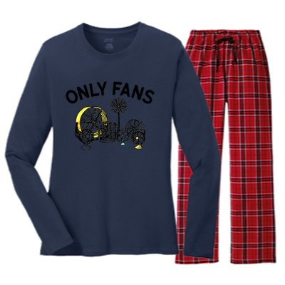 Only Fans Women's Long Sleeve Flannel Pajama Set 