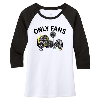 Only Fans Women's Tri-Blend 3/4-Sleeve Raglan Shirt