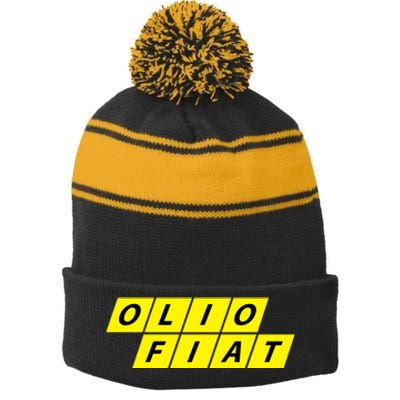 Olio Fiat Stripe Pom Pom Beanie