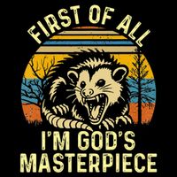 Opossum First Of All IM GodS Masterpiece Impact Tech Backpack